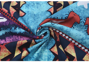 Batik Print Purple Blue