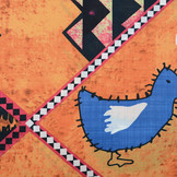 Batik Print Aqua Oranje