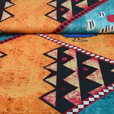 Batik Print Aqua Oranje