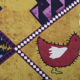 Batik Print  Oker Blauw Paars