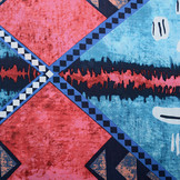 Batik Print Red Blue