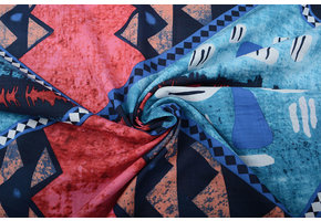 Batik Print Rood Blauw