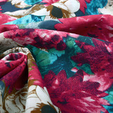 Cotton Viscose Water Lily Pink Blue