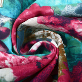 Cotton Viscose Water Lily Pink Blue