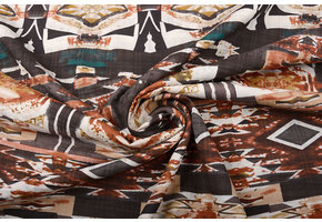 Cotton Viscose Kujundama Brown