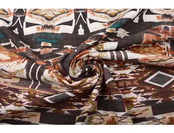 Katoen Viscose Kujundama Bruin