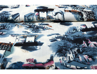 Baumwolle Viskose Birni Creme