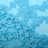 Embroidered Chiffon Aurora Blue