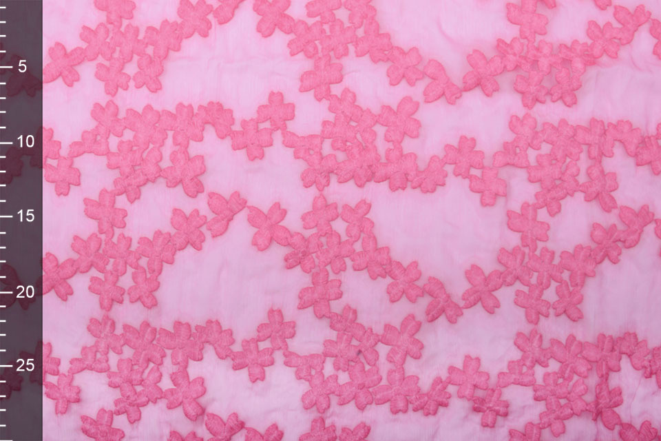 Embroidered Chiffon Aurora Pink