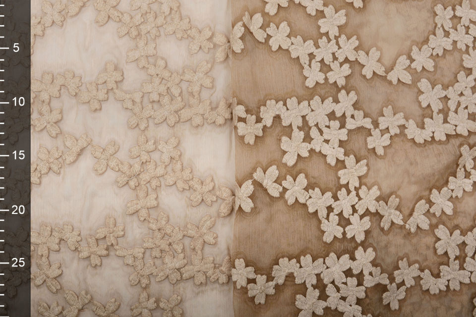 Embroidered Chiffon Aurora Sand