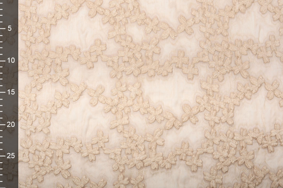 Embroidered Chiffon Aurora Sand