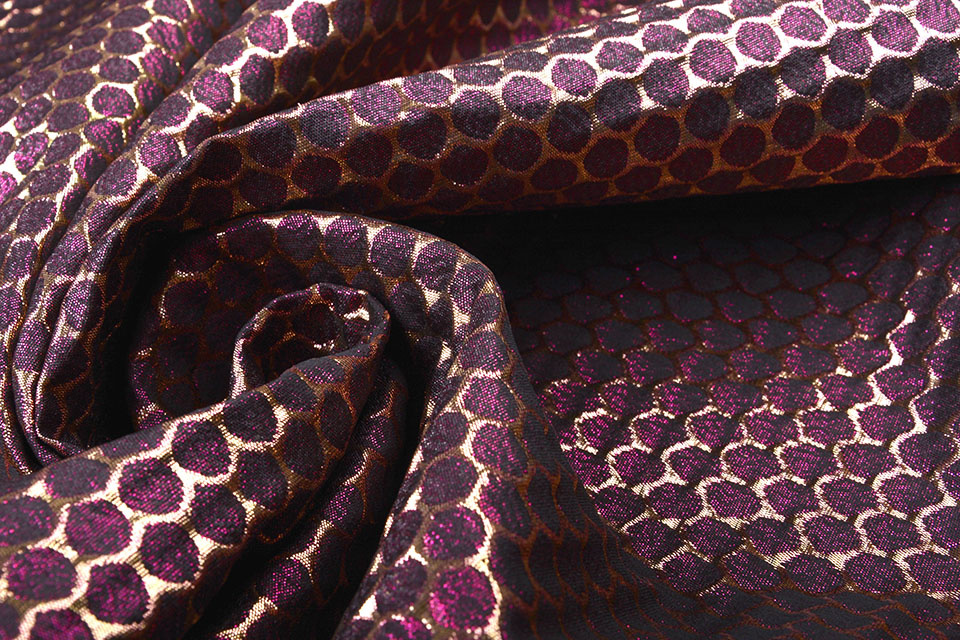 Brocade Large Dot Cyclaam Gold