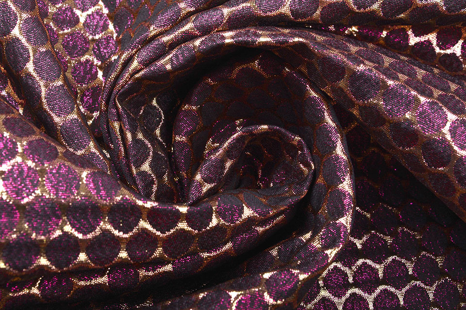 Brocade Large Dot Cyclaam Gold