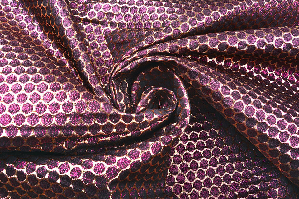 Brocade Large Dot Cyclaam Gold