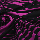 Viscose Jersey Variable  Stripes Cyclamen Black
