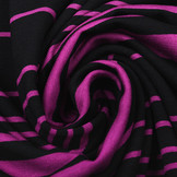 Viscose Jersey Variable  Stripes Cyclamen Black