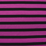 Viscose Jersey Brede Strepen Cyclaam Zwart