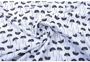 100% Digital Cotton Amarin White Black