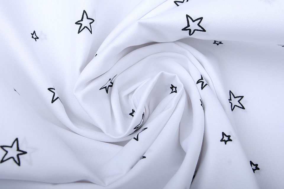 100% Digital Cotton Little Start White