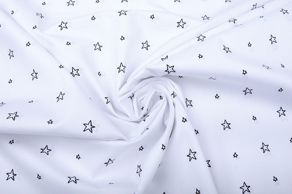 100% Digital Cotton Little Start White
