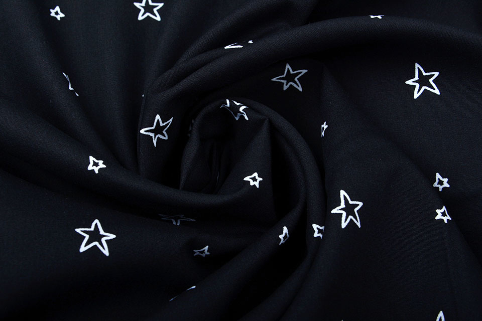 100% Digital Cotton Little Start Black