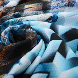 Digitaal Paneel Scuba Crepe Bergen Landschap