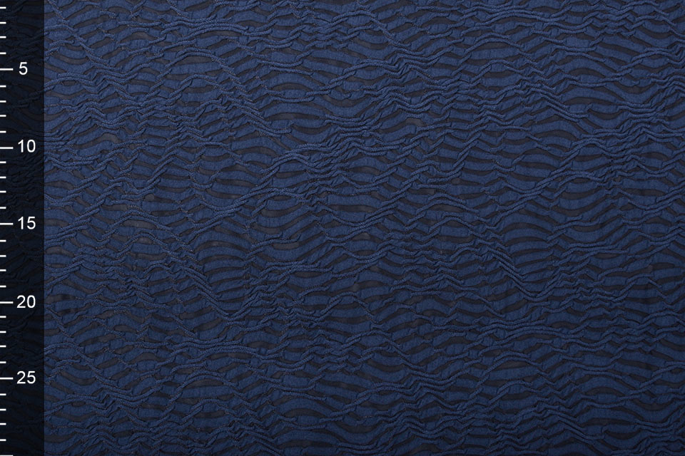 Jacquard Kant Marine Blauw