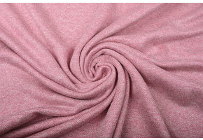 French Terry Sweatshirtstoff Altrosa Melange