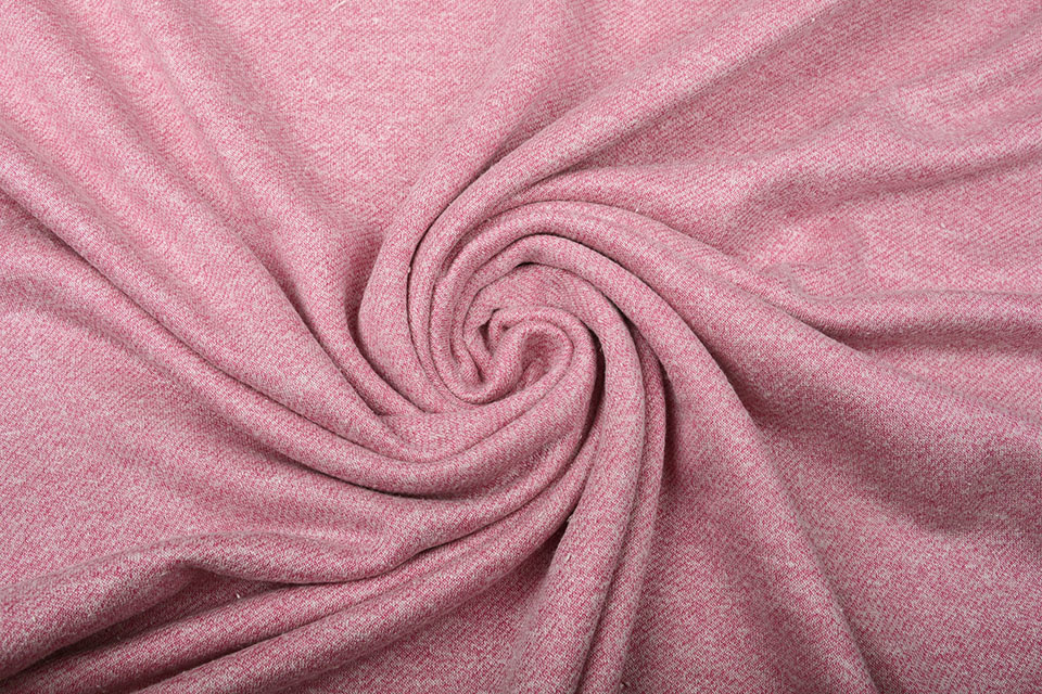 French Terry Sweatshirt Stof Oud Roze Melange