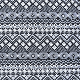 Lycra Tricot Border Frames Zwart Wit