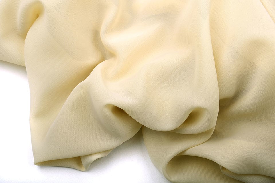 Silk Cotton Voile in Vanilla