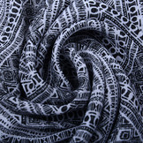 100% Voile Kumkum Zwart Wit