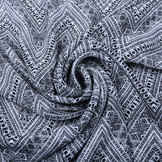 100% Voile Kumkum Zwart Wit