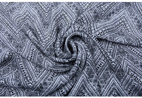 100% Voile Kumkum Black White