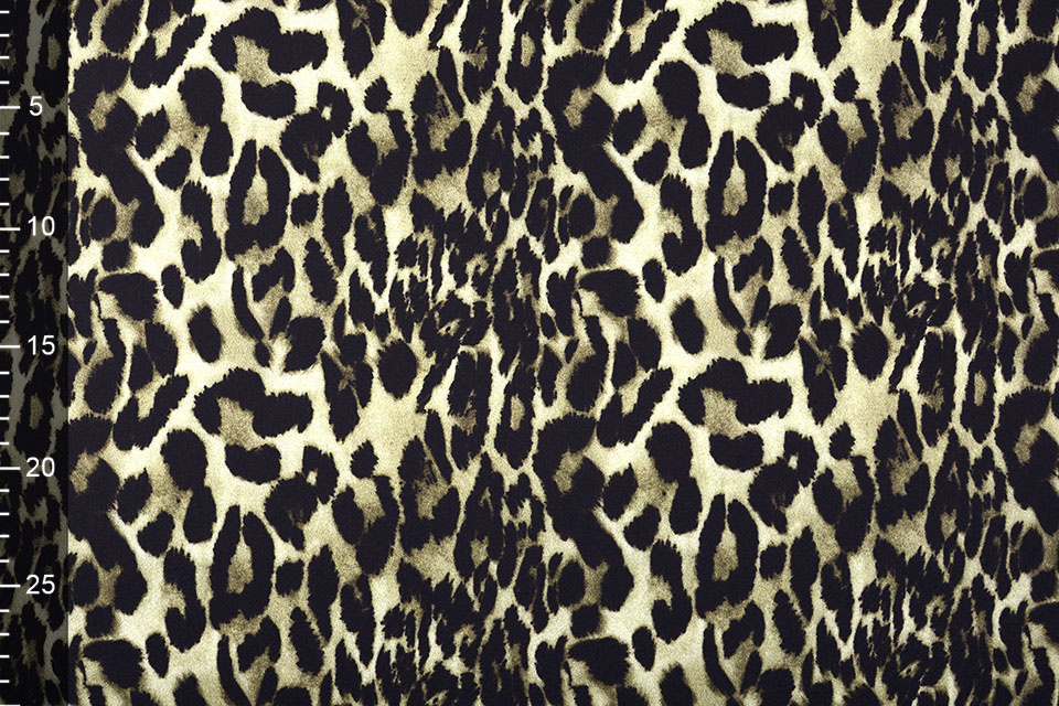 Digital Stretch Cotton Panther Print