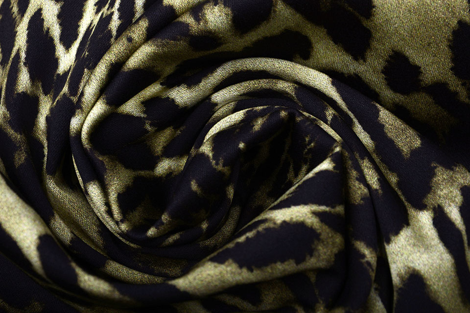 Digital Stretch Cotton Panther Print