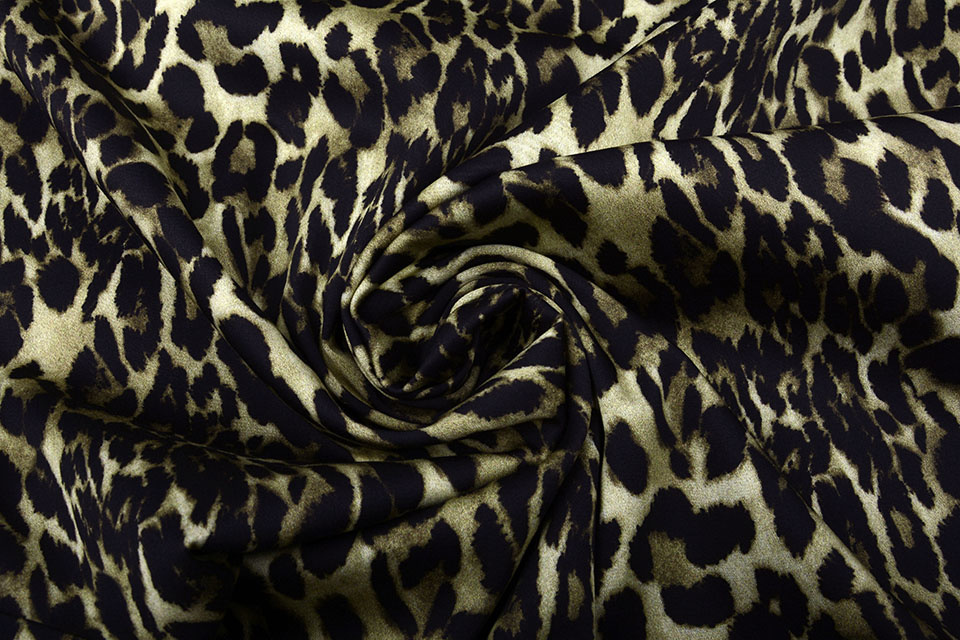 Digital Stretch Cotton Panther Print