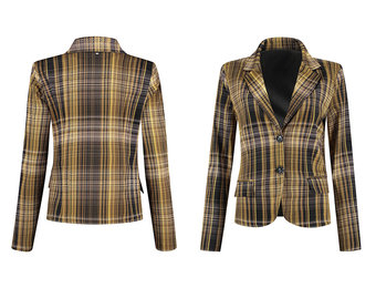 Digital Baumwoll Stretch Kariert