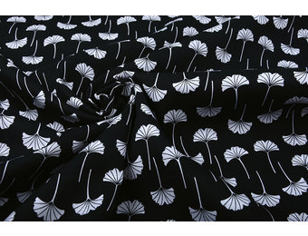 100% Digital Baumwolle Amarin Schwarz Weiß