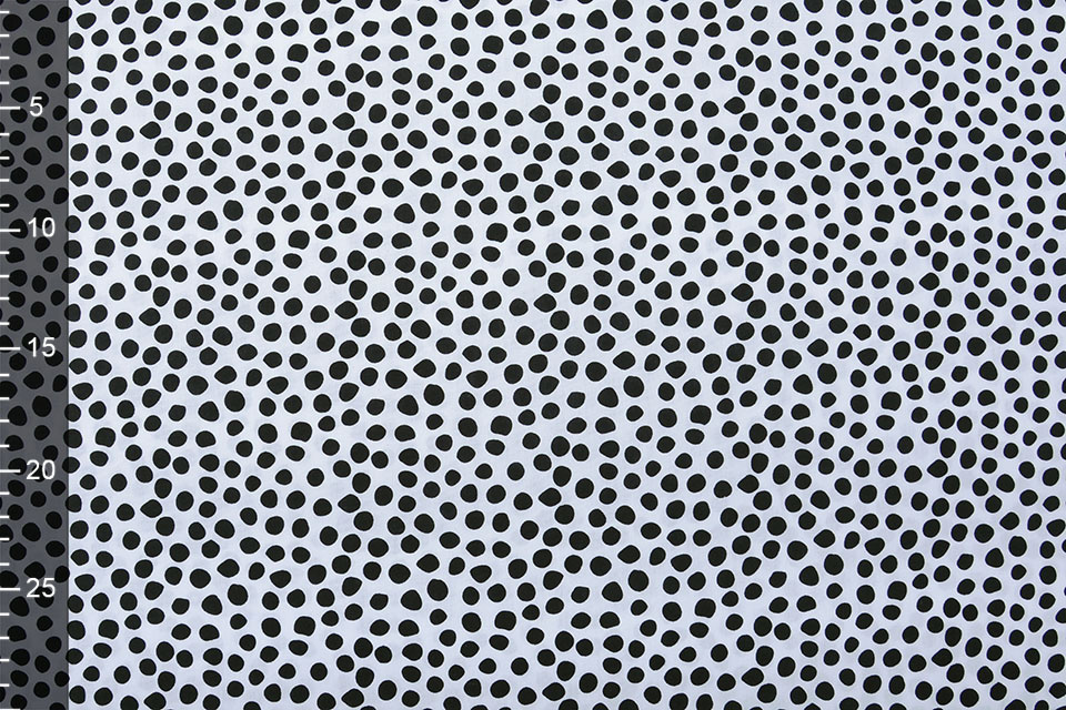 100% Digital Cotton Spots White Black