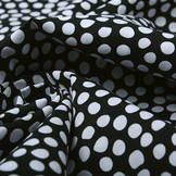 100% Digitaal Katoen Spots Zwart Wit