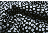 100% Digital Cotton Spots Black White