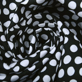 100% Digital Cotton Spots Black White