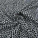 100% Digital Cotton Spots Black White