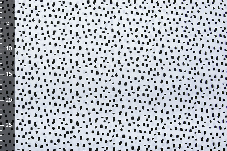 100% Digital Cotton Squares White Black