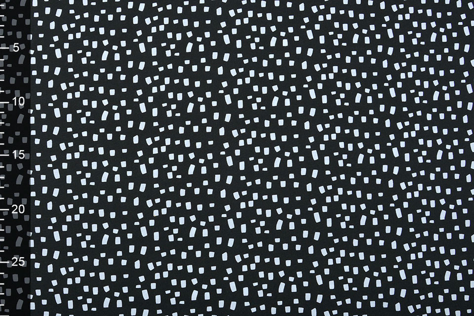 100% Digital Cotton Squares Black White