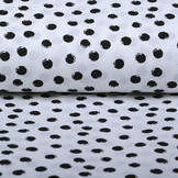 100% Digitaal Katoen Little Bubbles Wit Zwart
