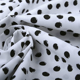 100% Digitaal Katoen Little Bubbles Wit Zwart