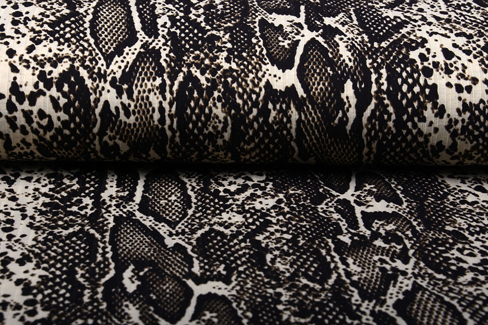 Viscose Snakeprint Brown