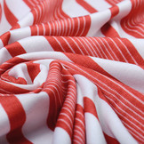 Viscose Jersey Summer Stripes Red